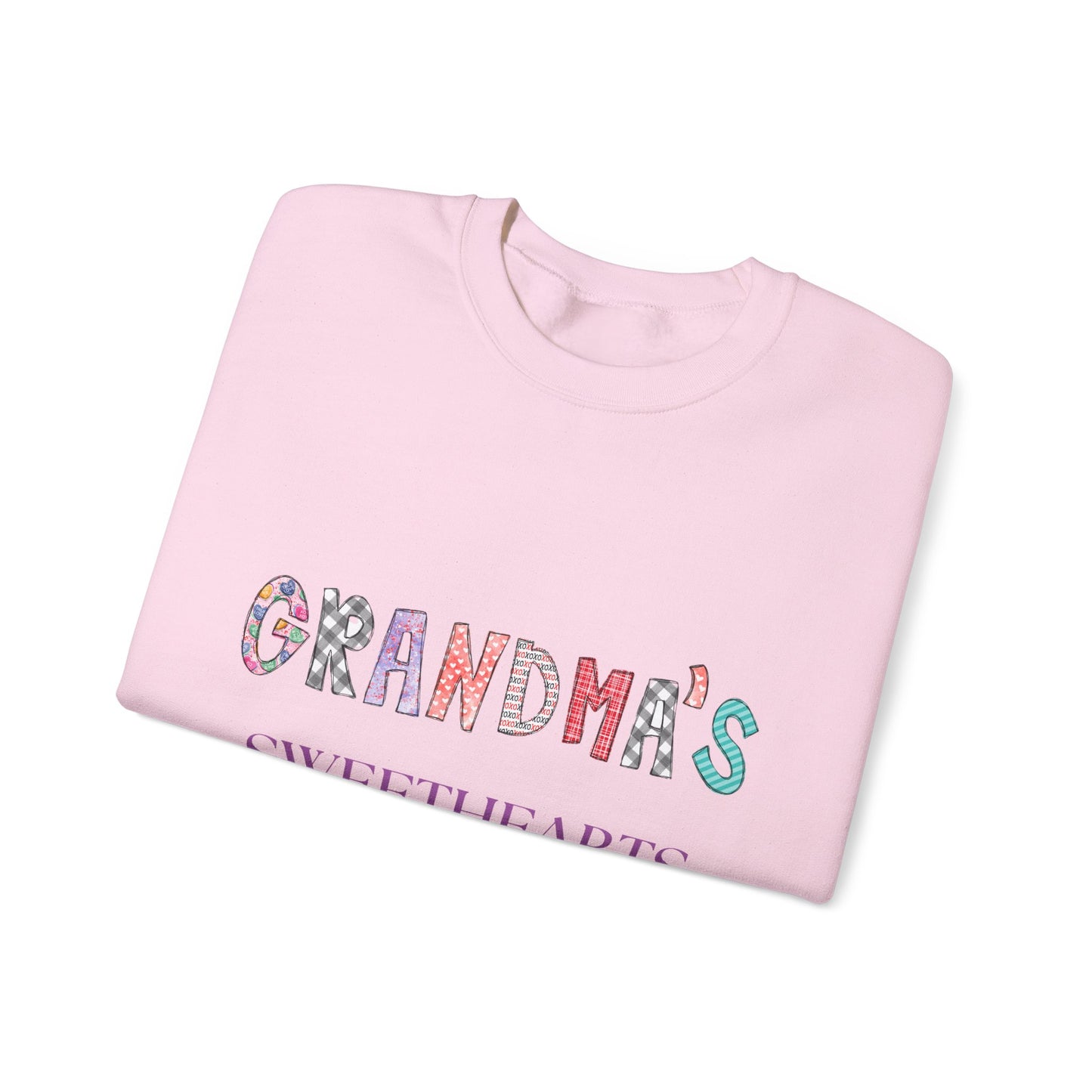 Grandma's Sweethearts Personalized Sweatshirt, Valentines Day Gift for Her, Grandchildren Love - Unisex Crewneck, Family Reunion,