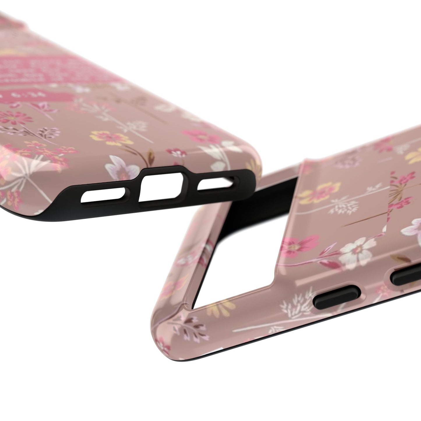Phone Case Christian Bible Verse Matthew 6:34 Pink Floral Teen Girl Gift