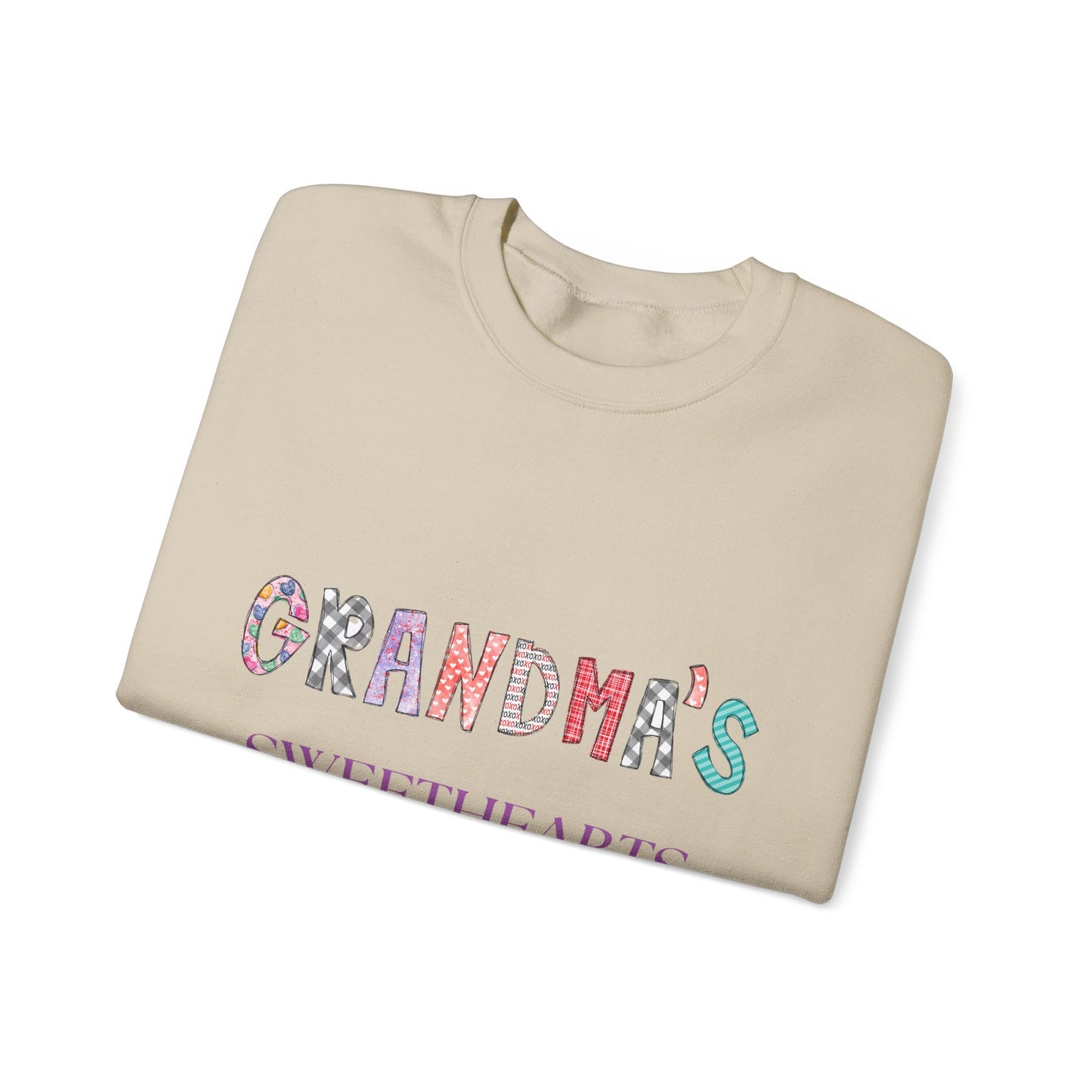 Grandma's Sweethearts Personalized Sweatshirt, Valentines Day Gift for Her, Grandchildren Love - Unisex Crewneck, Family Reunion,