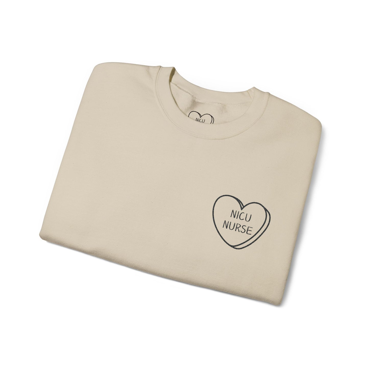 Embroidered Nicu Nurse Sweatshirt, Hospital Gift for Nurses, Babies, Medical RN Pullover, NICU Nurse Present, Candy Heart, Nurse Life