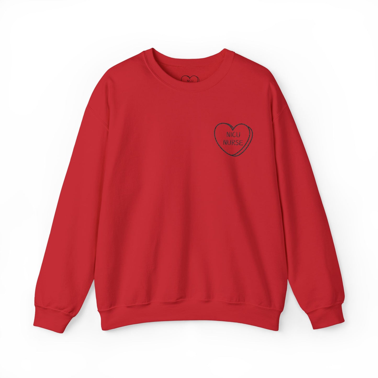 Embroidered Nicu Nurse Sweatshirt, Hospital Gift for Nurses, Babies, Medical RN Pullover, NICU Nurse Present, Candy Heart, Nurse Life