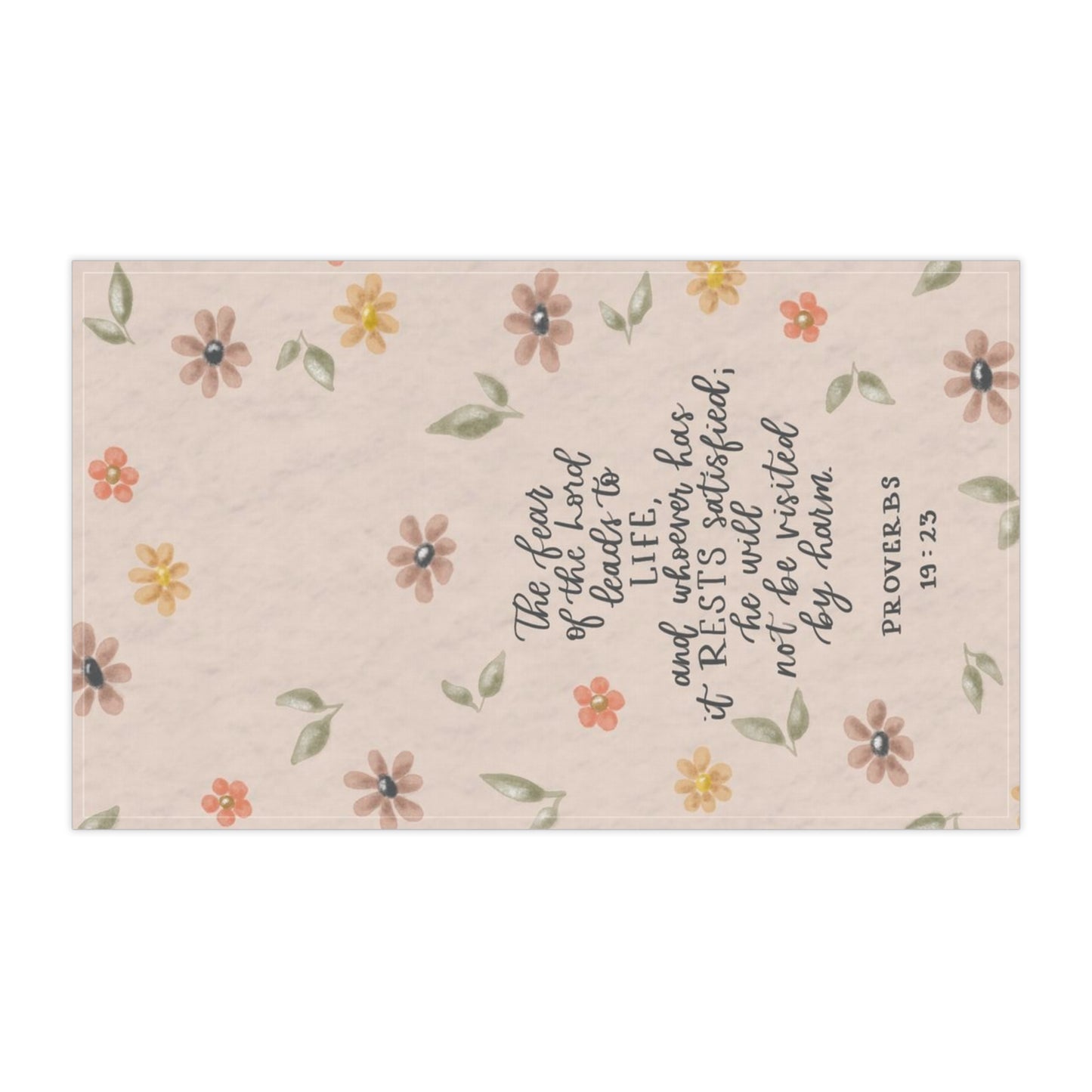 Tea Towel - Proverbs 19:23 Kitchen Christian Bible Verse, Mother's Day Gift