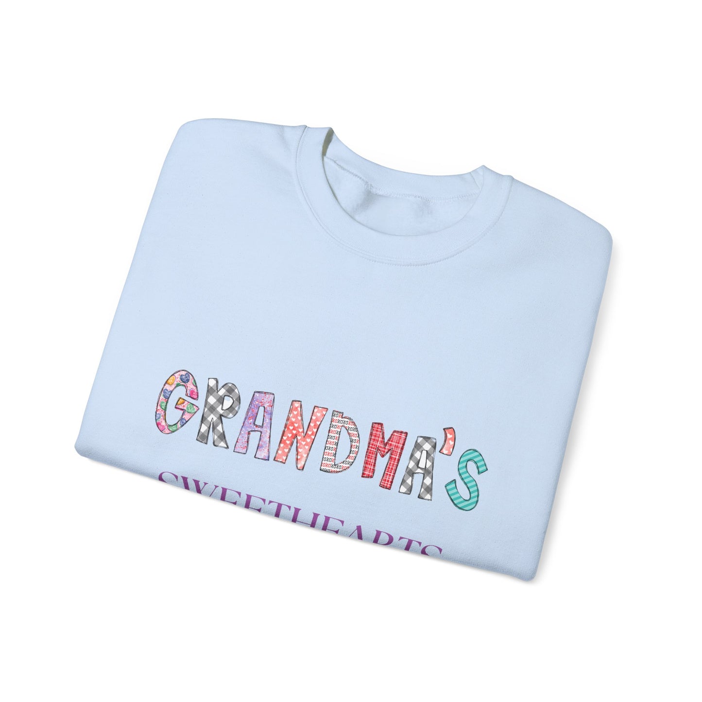 Grandma's Sweethearts Personalized Sweatshirt, Valentines Day Gift for Her, Grandchildren Love - Unisex Crewneck, Family Reunion,