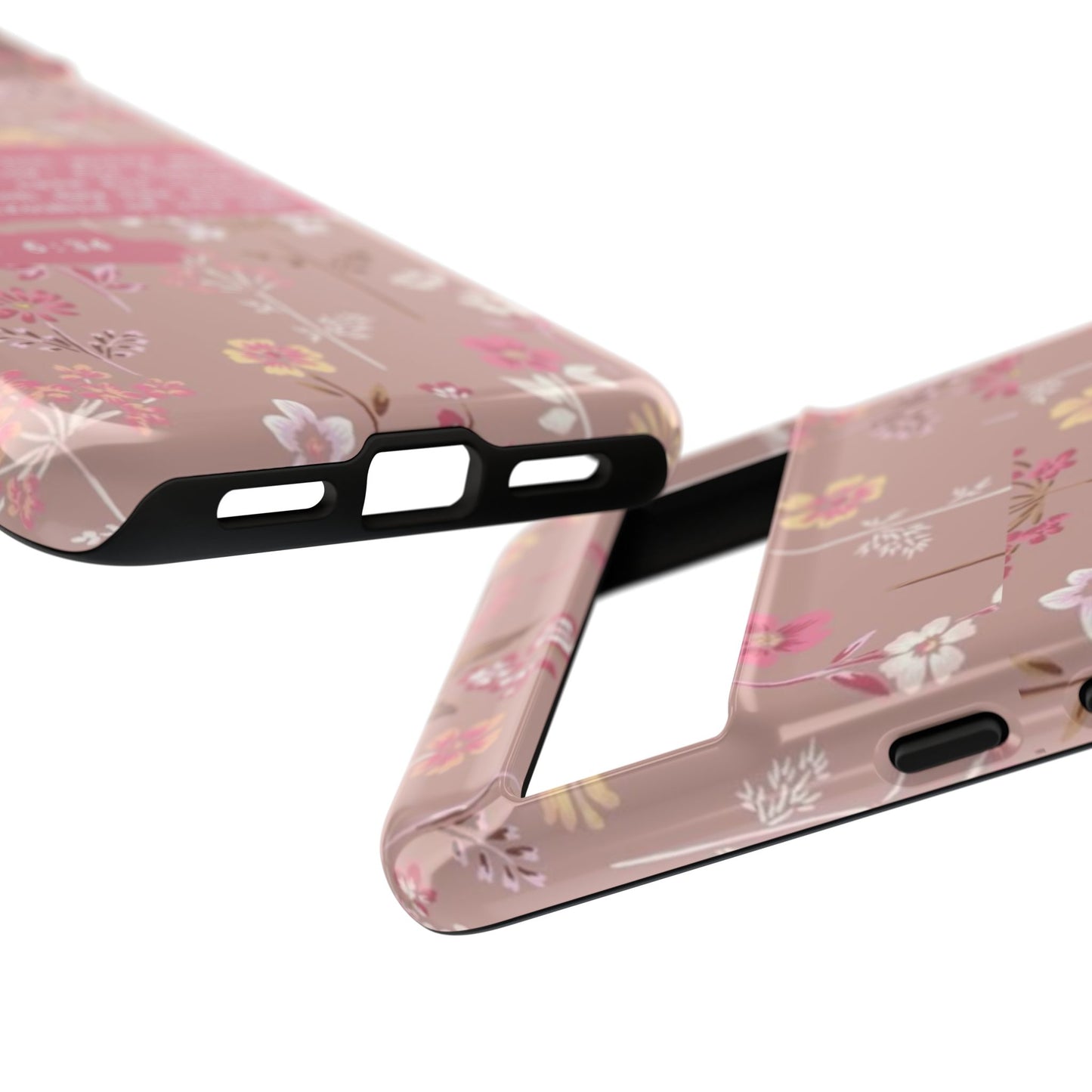 Phone Case Christian Bible Verse Matthew 6:34 Pink Floral Teen Girl Gift