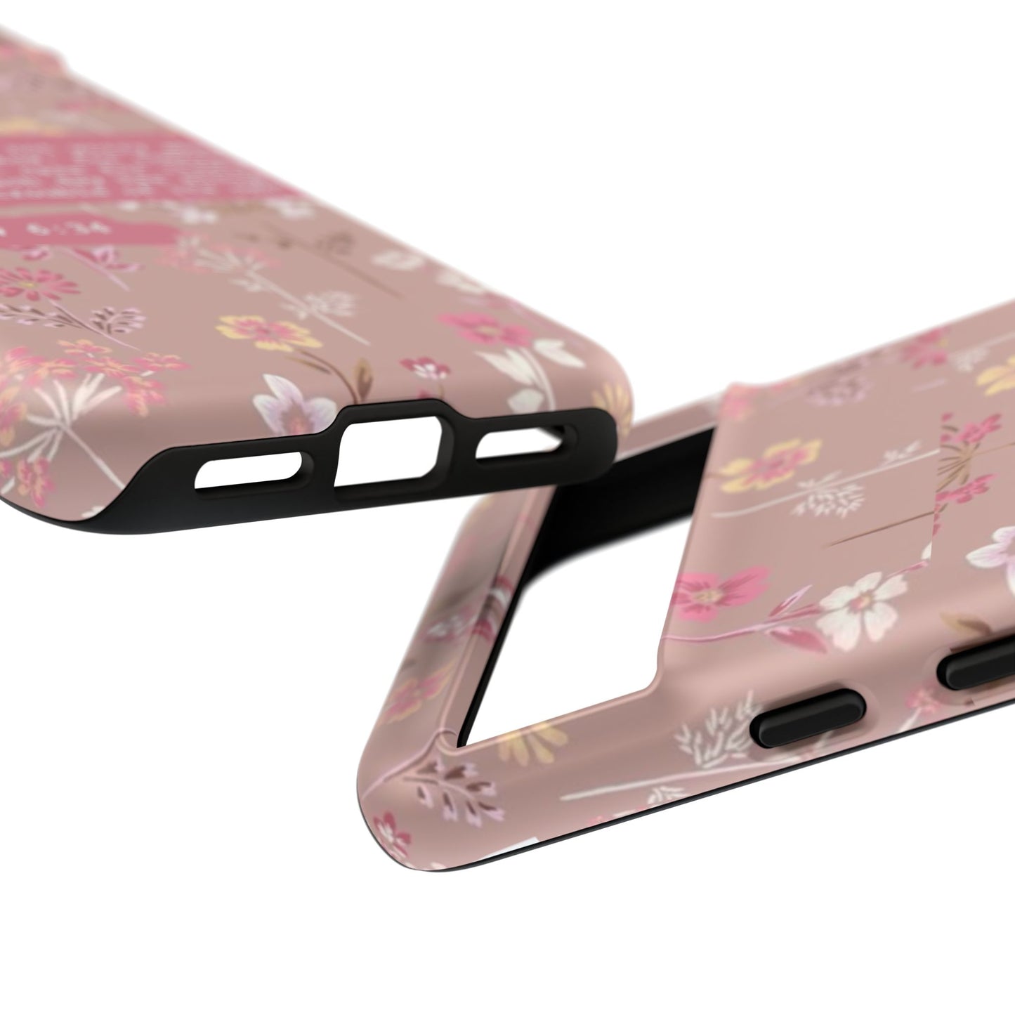 Phone Case Christian Bible Verse Matthew 6:34 Pink Floral Teen Girl Gift