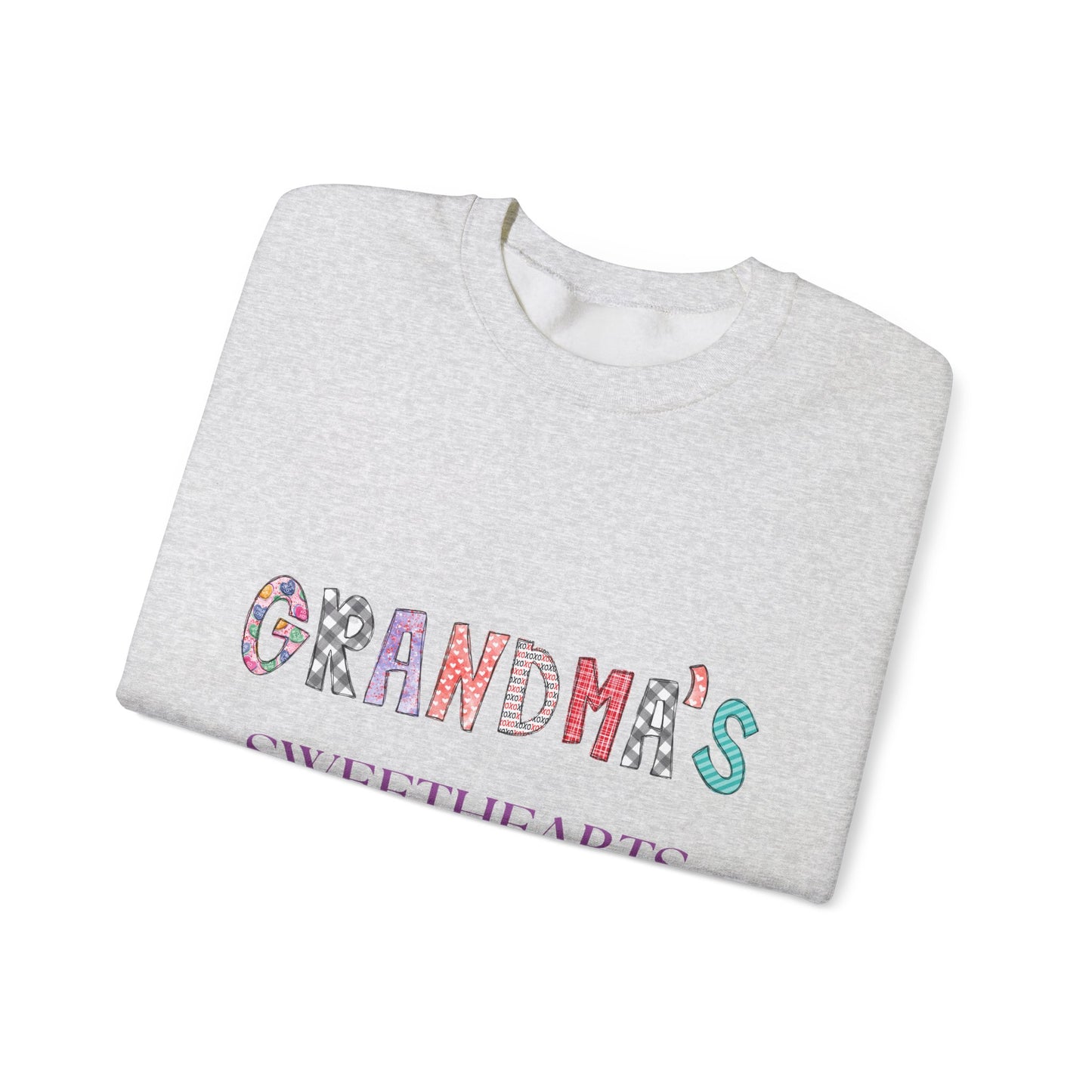 Grandma's Sweethearts Personalized Sweatshirt, Valentines Day Gift for Her, Grandchildren Love - Unisex Crewneck, Family Reunion,